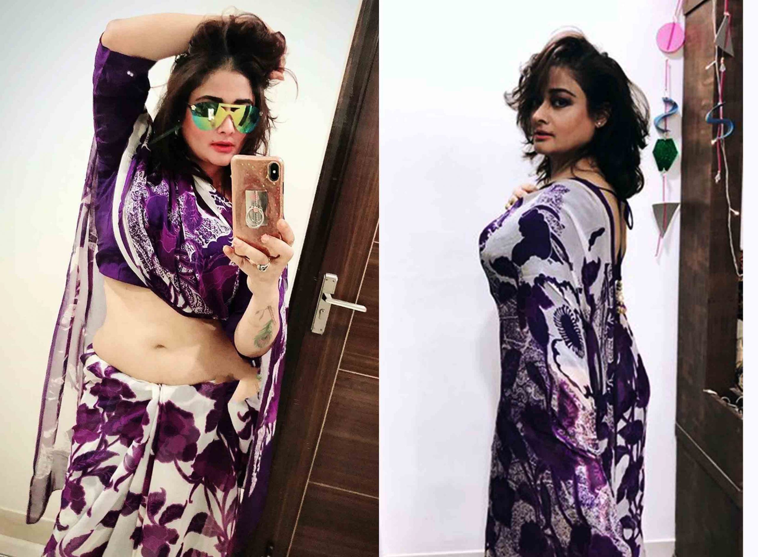 Stunning Selfies of Kiran Rathod in Saree