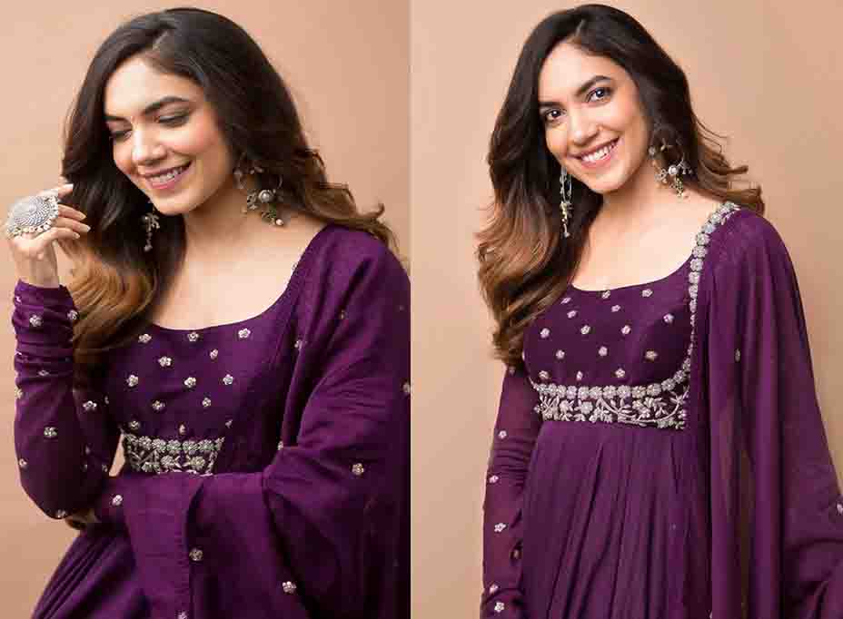Cute Ritu Varma in Purple Salwar