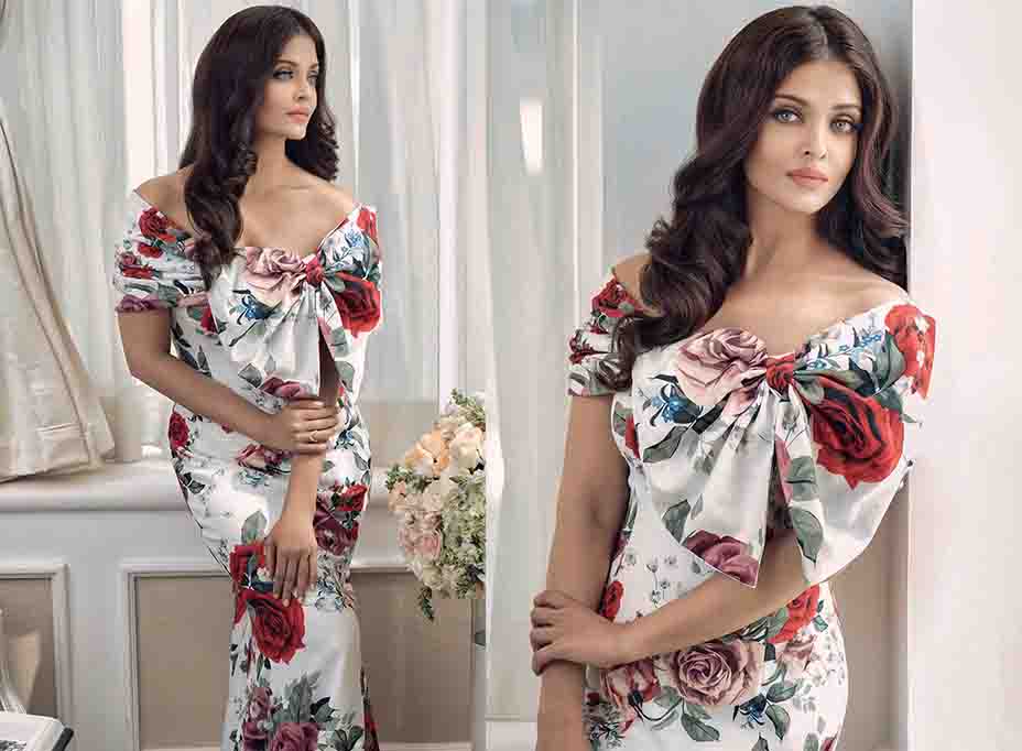 Mesmerizing Aishwarya Rai in Floral Gown