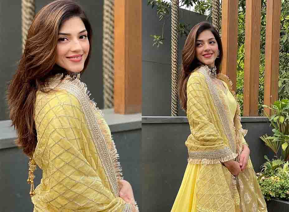 Gorgeous Mehrene Kaur Pirzada in Yellow Salwar