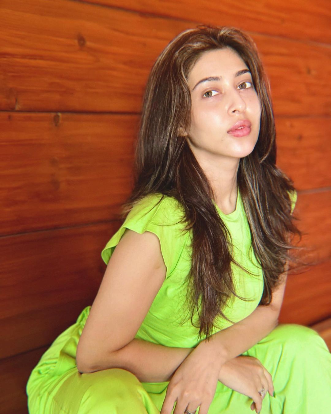 Sonarika Bhadoria Stuns in Green Dress