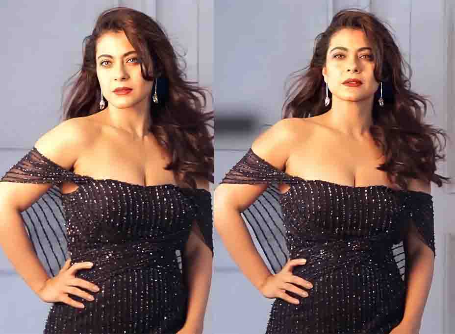Kajol’s Sexy Poses in Off Shoulder Black Gown