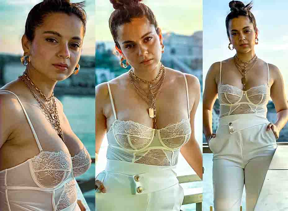 Kangana Ranaut Shares Smoking Hot Sexy Pictures In Lace Bralette From Dhaakad Party