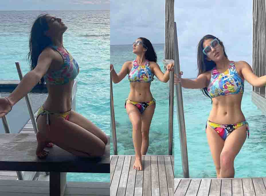 Sara Ali Khan Super Hot in Two Piece Bikini
