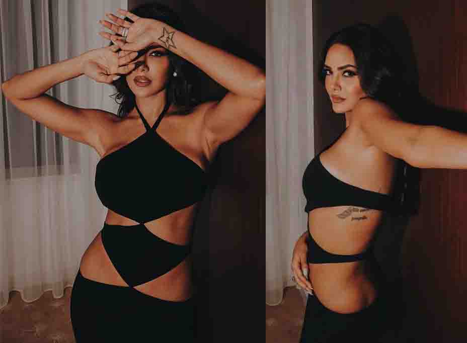 Esha Gupta Glamorous Poses In Black Cutout Dress, Check Out The Sexy Pictures
